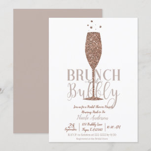 Invitation Déjeuner de Champagne Bulles Déjeuner de Mariage d