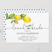 Invitation Déjeuner de citron avec l'invitation de la douche  (Devant / Derrière)