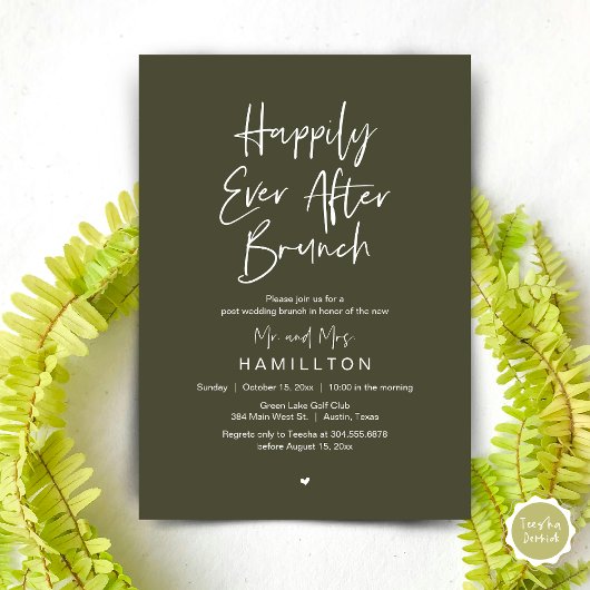 Invitation Déjeuner de conte de fées, fête de mariage intime