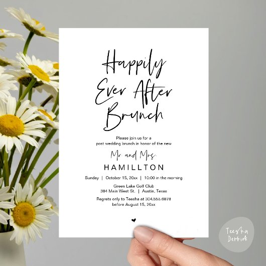 Invitation Déjeuner de conte de fées, fête de mariage intime