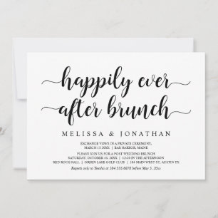 Invitation Déjeuner de conte de fées, Mariage en fuite