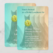 Invitation Déjeuner de demoiselle d'honneur ou or vert V01 de (Devant / Derrière)