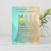 Invitation Déjeuner de demoiselle d'honneur ou or vert V01 de (Debout devant)