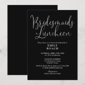 Invitation Déjeuner de demoiselles d'honneur à écriture moder (Devant / Derrière)