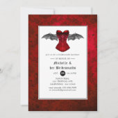 Invitation Déjeuner de demoiselles d'honneur de mariage gothi (Devant)