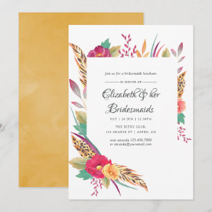Invitation Déjeuner de demoiselles d'honneur de mariage safar