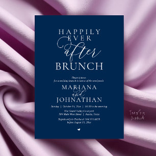 Invitation Déjeuner de Félicité Éternelle, Mariage Élégant Mo