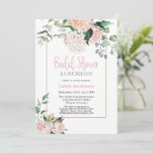 Invitation Déjeuner de Fête des mariées Florale d'Eucalyptus (Debout devant)