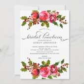 Invitation Déjeuner de Fête des mariées florale Holly (Devant)