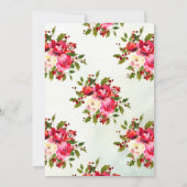 Invitation Déjeuner de Fête des mariées florale Holly (Dos)