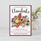 Invitation Déjeuner de fruits de mer au Clambake de la Nouvel (Debout devant)