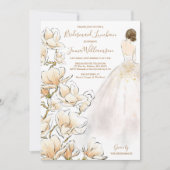 Invitation Déjeuner de la femme de chambre Brunette Magnolia (Devant)