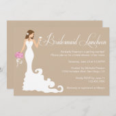 Invitation Déjeuner de la femme de chambre Posh Bridesmaid Br (Devant / Derrière)