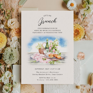 Invitation Déjeuner de la fête des mères aquarelle élégante