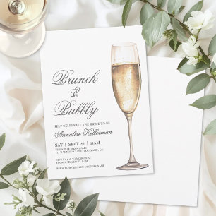 Invitation Déjeuner de mariage avec bulles