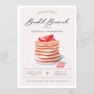 Invitation Déjeuner de mariage avec crêpes et shower