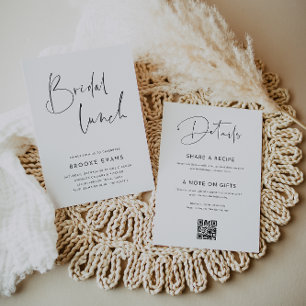 Invitation Déjeuner de mariage avec écriture minimaliste mode