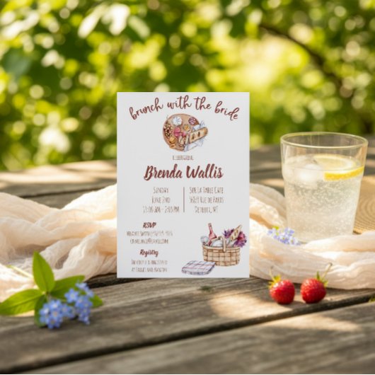Invitation Déjeuner de mariage avec la mariée