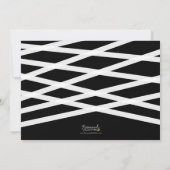 Invitation Déjeuner de mariage écriture relax noir et blanc (Dos)