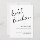 Invitation Déjeuner de mariage élégant avec écriture minimali (Devant)