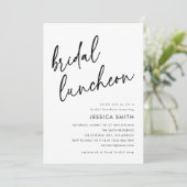 Invitation Déjeuner de mariage élégant avec écriture minimali (Debout devant)