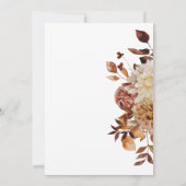 Invitation Déjeuner de mariage élégant d'automne (Dos)
