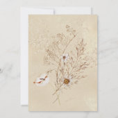 Invitation Déjeuner de mariage floral bohème tanisé (Dos)