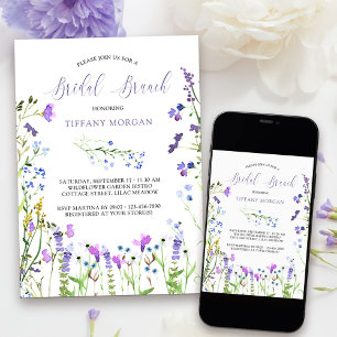 Invitation Déjeuner de mariage floral délicat Fleur sauvage v