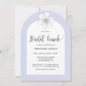 Invitation Déjeuner de mariage floral lilas romantique (Devant)