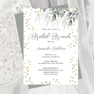 Invitation Déjeuner de mariage Gold Stars 