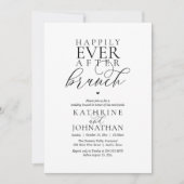 Invitation Déjeuner de Mariage Happily Ever After Élégant Mar (Devant)