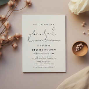 Invitation Déjeuner de mariage minimaliste manuscrit