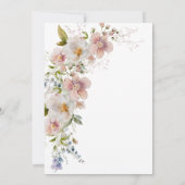 Invitation Déjeuner de mariage moderne aux fleurs pastel (Dos)