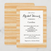 Invitation Déjeuner de mariage Peach Cream Stripes (Devant / Derrière)