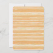 Invitation Déjeuner de mariage Peach Cream Stripes (Dos)