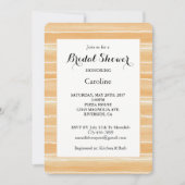Invitation Déjeuner de mariage Peach Cream Stripes (Devant)