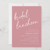 Invitation Déjeuner de mariage QR Code Dusty Rose (Devant)