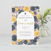 Invitation Déjeuner de mariage rose (Debout devant)