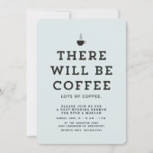 Invitation Déjeuner de mariage simple amusant bleu clair café (Devant)