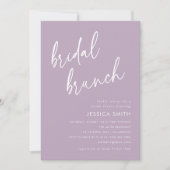 Invitation Déjeuner de mariage simple moderne violet (Devant)