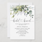 Invitation Déjeuner de mariage simplement élégant au eucalypt (Devant)