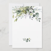 Invitation Déjeuner de mariage simplement élégant au eucalypt (Dos)