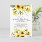 Invitation Déjeuner de mariage tournesol jaune joyeux (Debout devant)