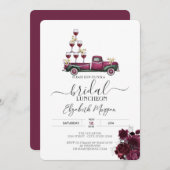 Invitation Déjeuner de mariée de Camion-Vin Rose de Bourgogne (Devant / Derrière)