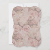 Invitation Déjeuner de mariée Floral Dusty Blue Rose (Dos)