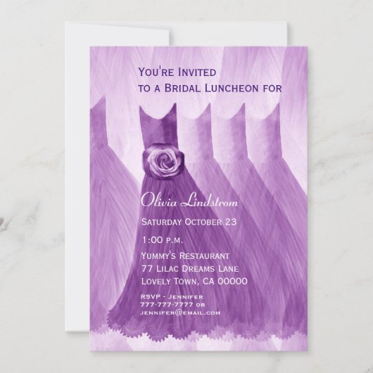 Invitation Déjeuner de mariées jolies serveuses (Devant)