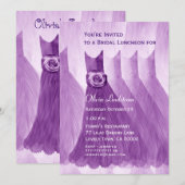 Invitation Déjeuner de mariées jolies serveuses (Devant / Derrière)