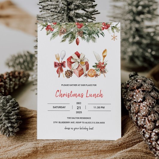 Invitation Déjeuner de Noël