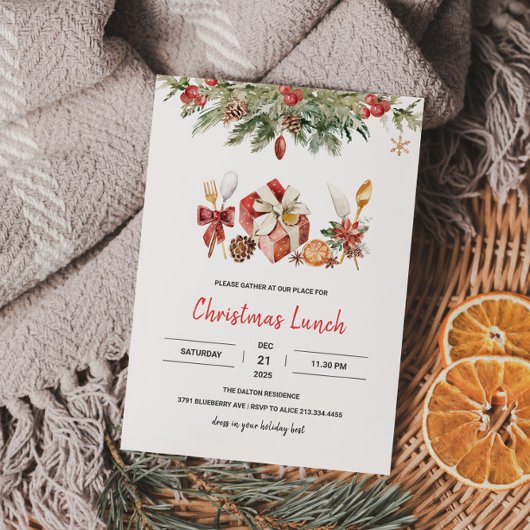 Invitation Déjeuner de Noël