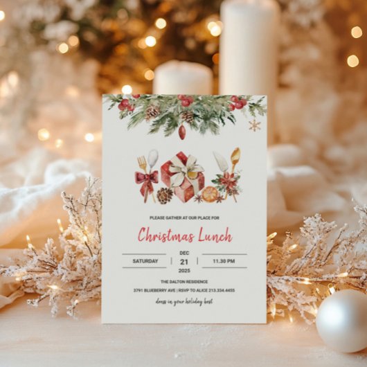 Invitation Déjeuner de Noël